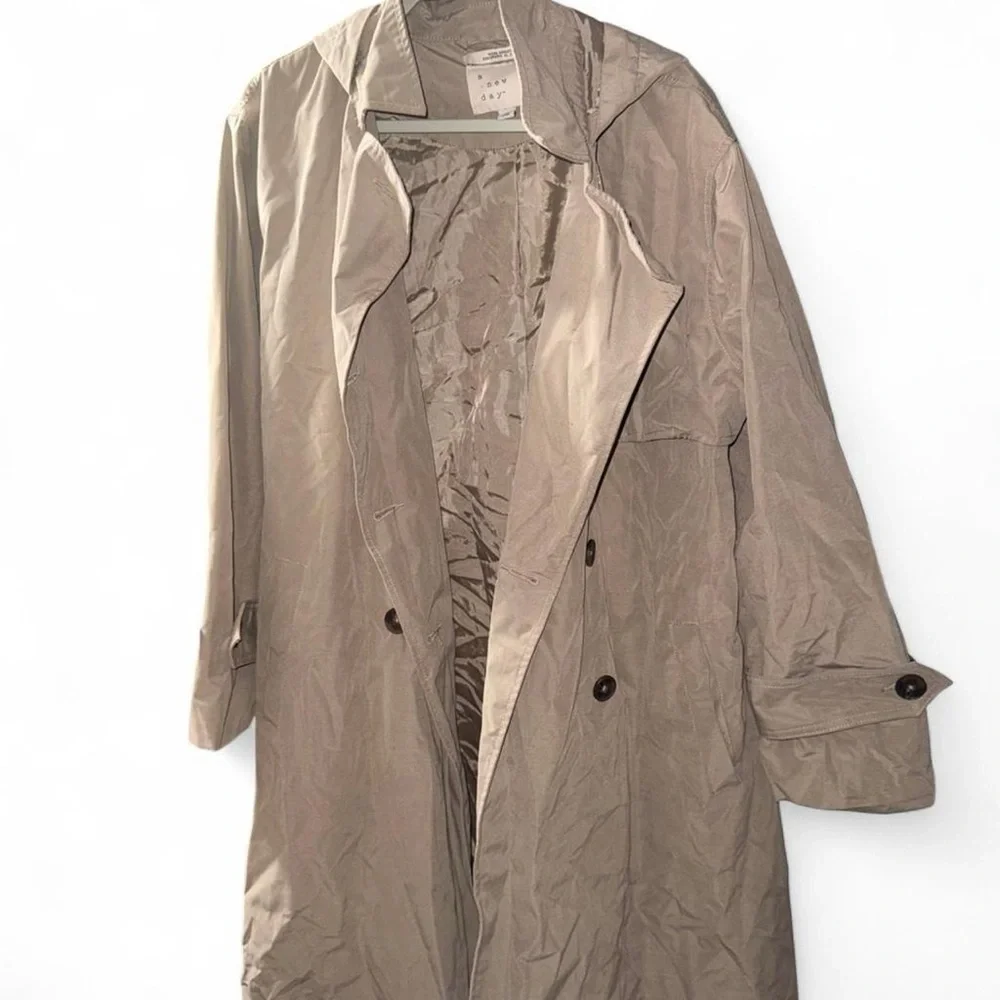 a new day Neutral Beige Trench Jacket - Picture 1 of 3